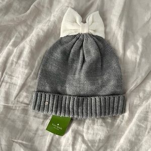 Kate Spade Bow Beanie Hat NEW NWT